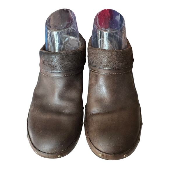 Merrell Luxe Wrap Chocolate Leather Studded Clog western Shoes size 8.5 - Picture 8 of 16